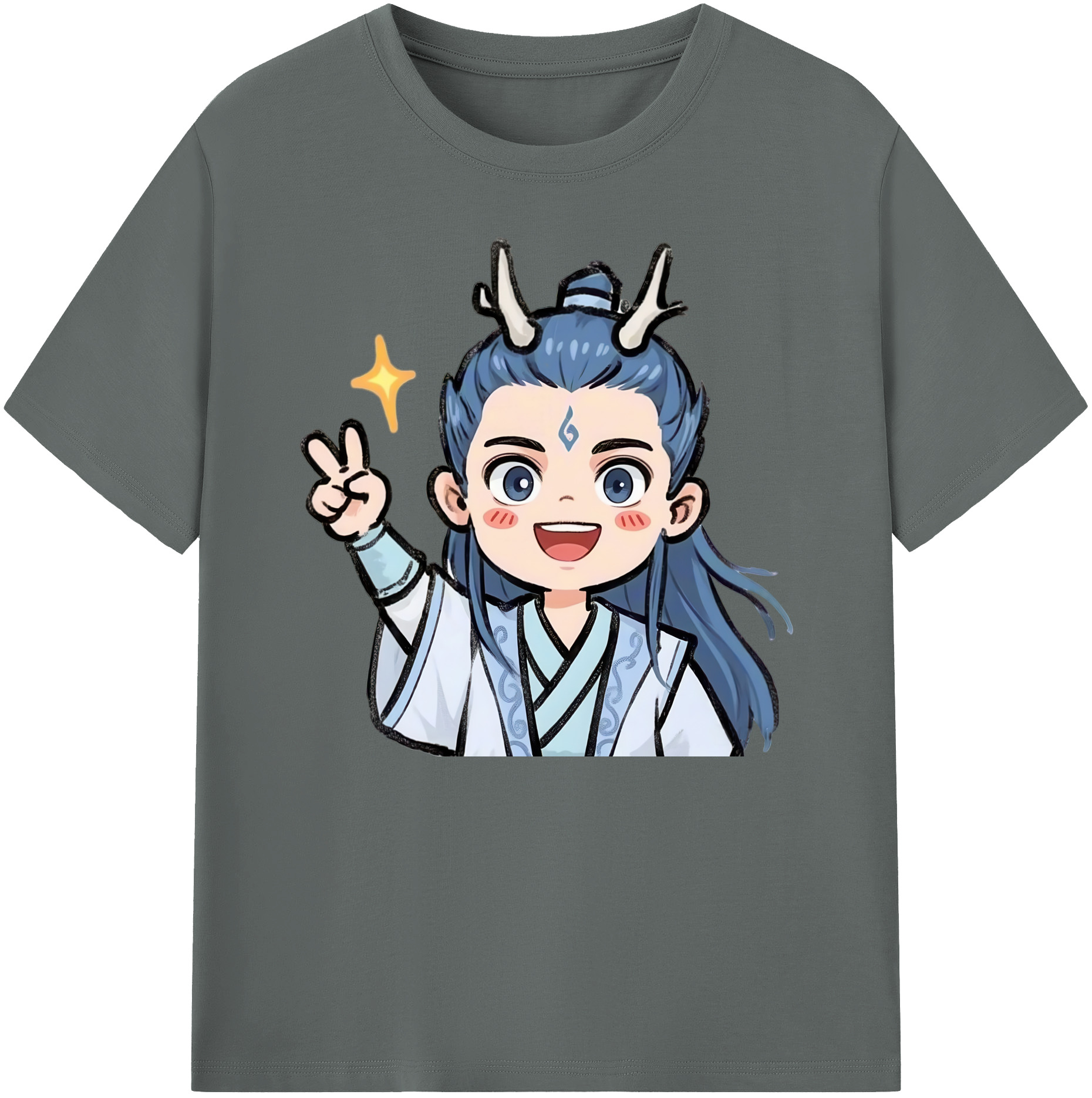 （画像用） Ne Zha 2 ナタ 魔童の大暴れ 綿100％ メンズ半袖Tシャツ｜肌触りやわらか＆通気性